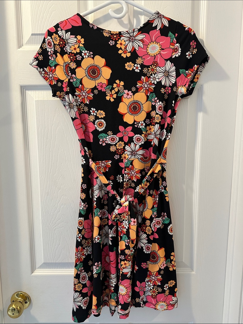REBEL SUGAR Floral Faux Wrap Dress  SzM Feminine Flowy Boho Flattering Festival - Picture 4 of 12